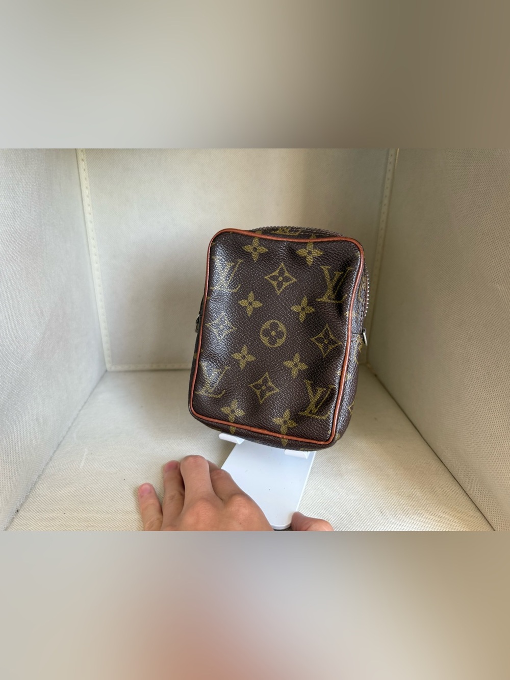 Louis Vuitton LV Shoulder Bag M45268 Mini Danube Brown Monogram 464106